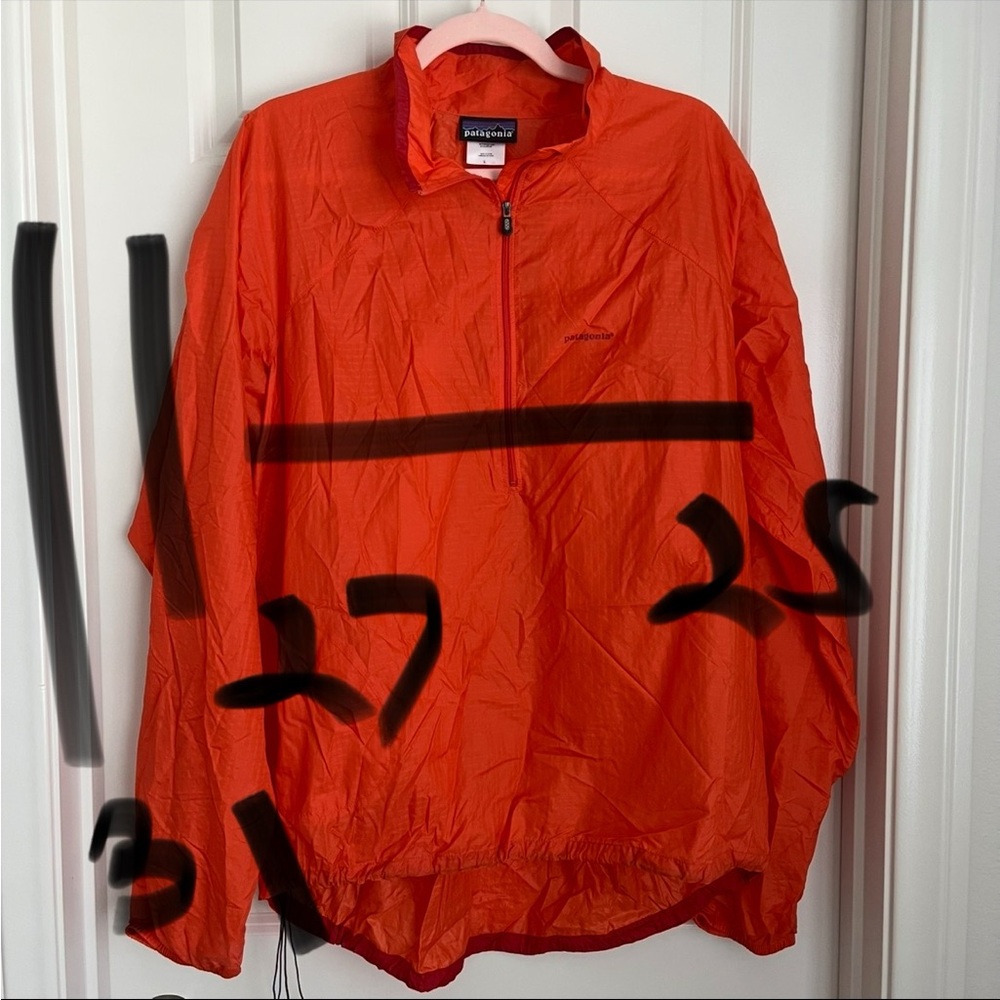 Patagonia Windbreaker Jacket Orange Large Lightweight Gorpcore - Picture 10 of 10